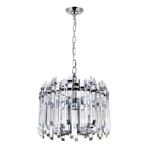CWI Lighting Henrietta 4 Light Transitional Metal Chandelier in Chrome