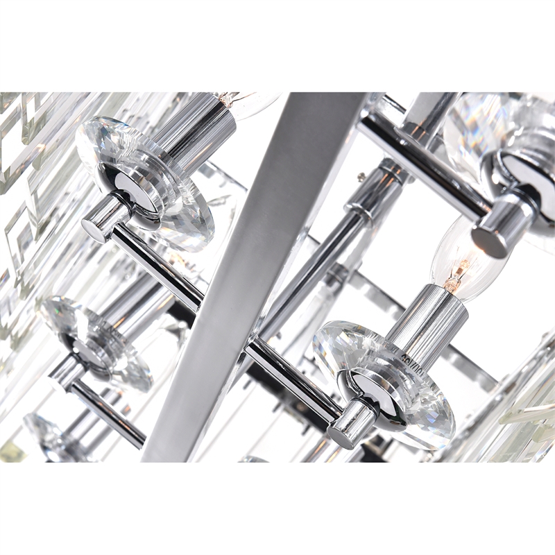 CWI Lighting Henrietta 10 Light Transitional Metal Chandelier in Chrome