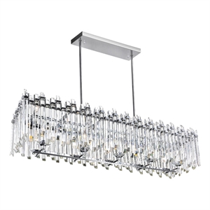 CWI Lighting Henrietta 10 Light Transitional Metal Chandelier in Chrome