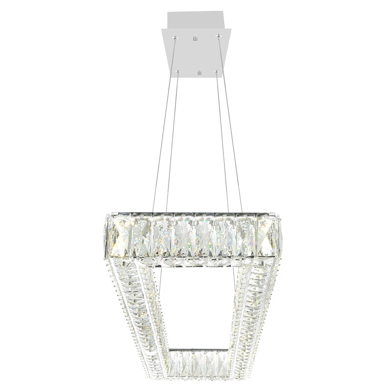 CWI Lighting Felicity Contemporary Metal LED Chandelier in Chrome