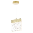 CWI Lighting Carolina Contemporary Metal LED Integrated Pendant in Gold Leaf