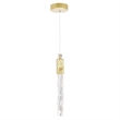 CWI Lighting Carolina Contemporary Metal LED Integrated Pendant in Gold Leaf