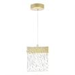 CWI Lighting Carolina Contemporary Metal LED Integrated Pendant in Gold Leaf