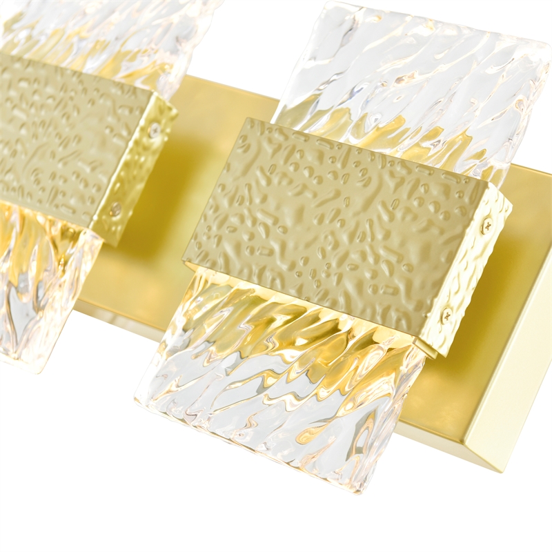 CWI Lighting Carolina 3 Light Contemporary Metal Wall Sconce in Gold Leaf