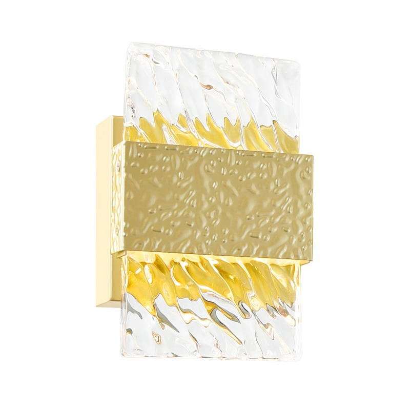 CWI Lighting Carolina Contemporary Metal Wall Sconce in Gold Leaf