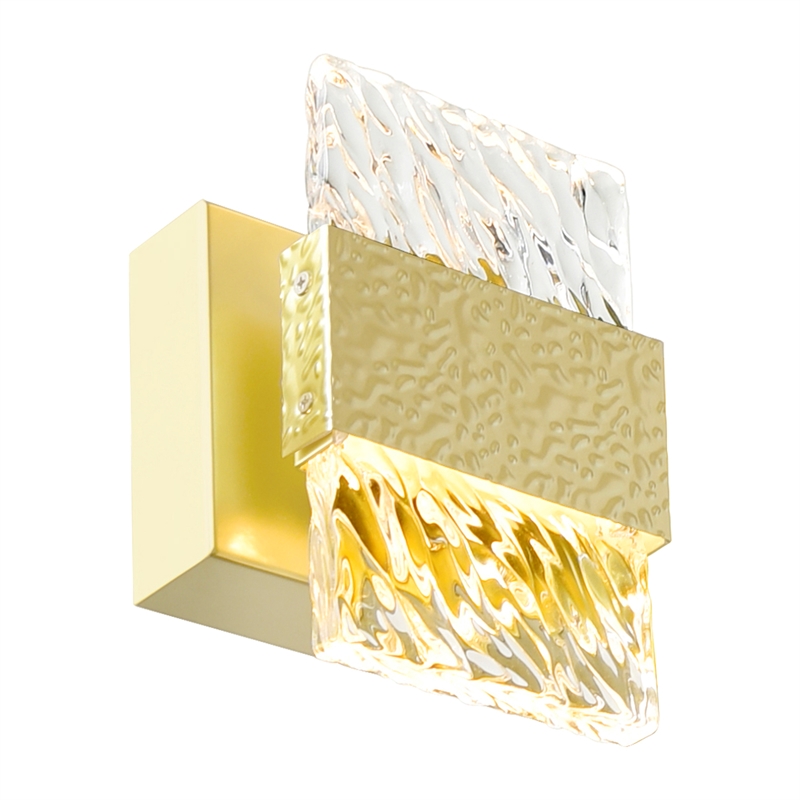 CWI Lighting Carolina Contemporary Metal Wall Sconce in Gold Leaf