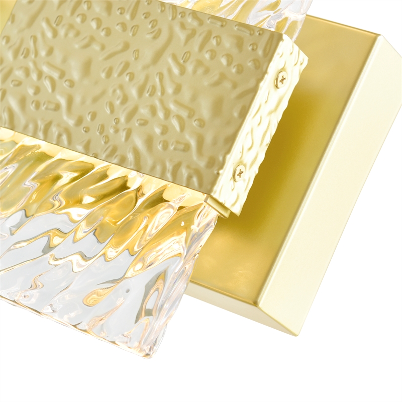 CWI Lighting Carolina Contemporary Metal Wall Sconce in Gold Leaf