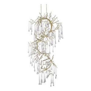 CWI Lighting Anita 12 Light Transitional Metal Chandelier in Gold Leaf