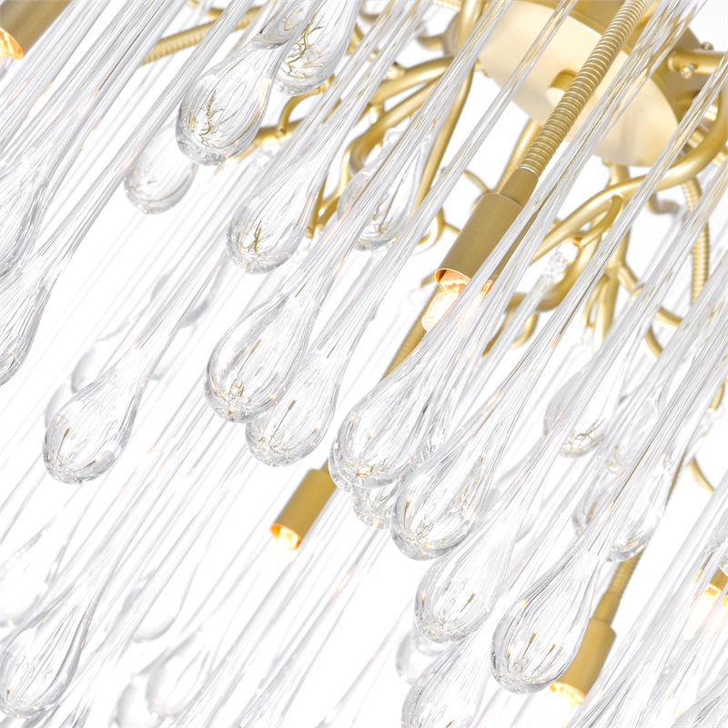CWI Lighting Anita 6 Light Transitional Metal Chandelier in Gold Leaf