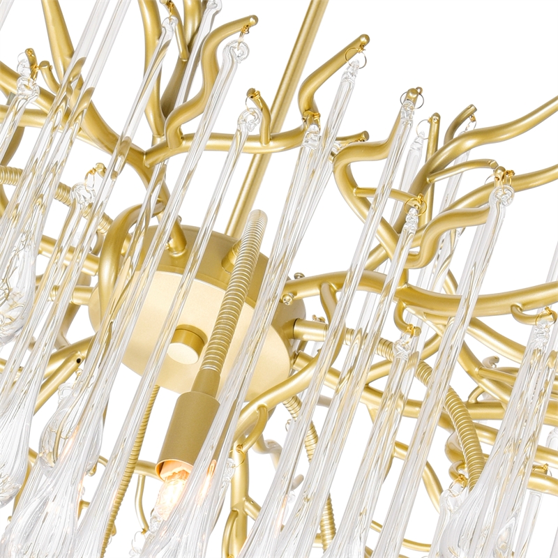 CWI Lighting Anita 6 Light Transitional Metal Chandelier in Gold Leaf
