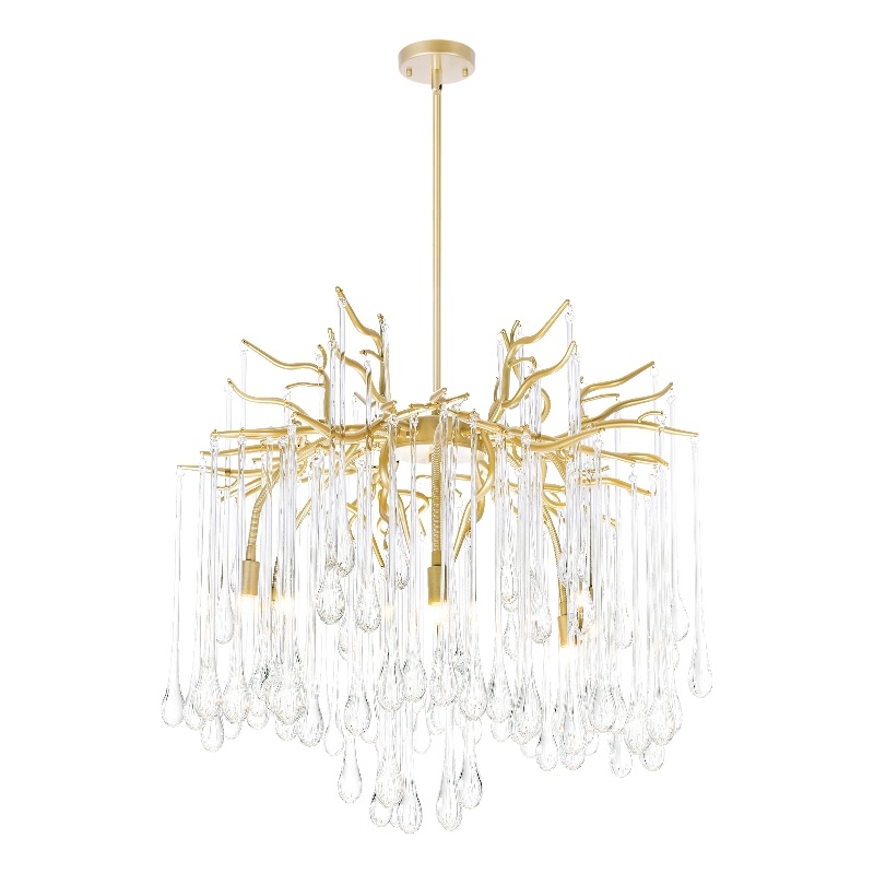 CWI Lighting Anita 6 Light Transitional Metal Chandelier in Gold Leaf