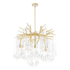 CWI Lighting Anita 6 Light Transitional Metal Chandelier in Gold Leaf