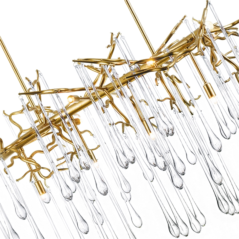CWI Lighting Anita 10 Light Transitional Metal Chandelier in Gold Leaf
