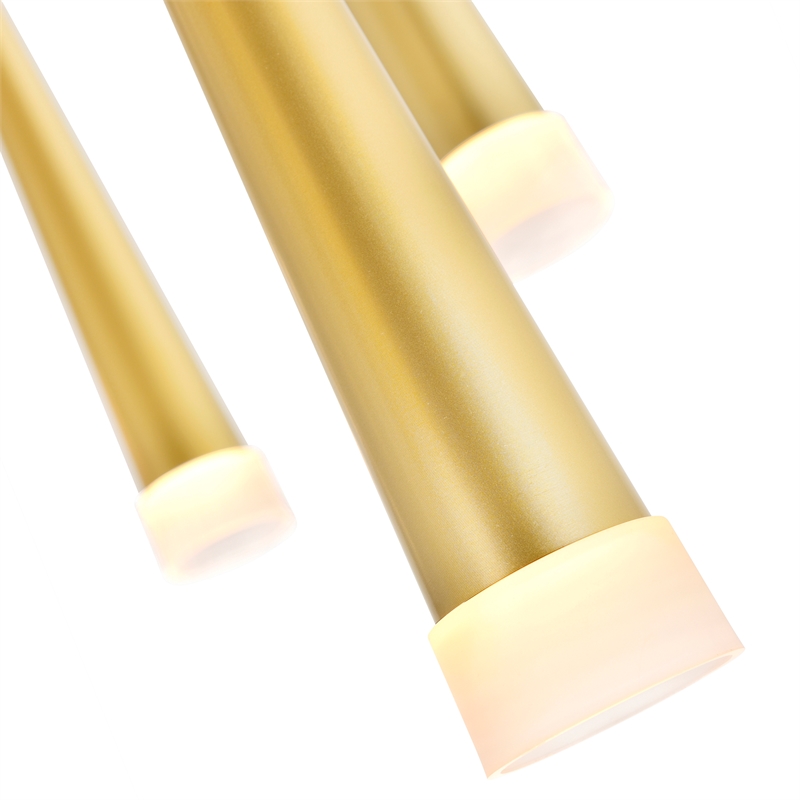 CWI Lighting Andes Contemporary Metal LED Multi Light Pendant in Satin Gold