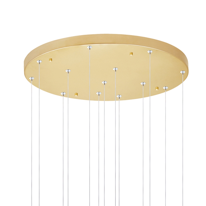CWI Lighting Andes Contemporary Metal LED Multi Light Pendant in Satin Gold