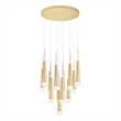 CWI Lighting Andes Contemporary Metal LED Multi Light Pendant in Satin Gold