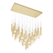 CWI Lighting Andes Contemporary Metal LED Multi Light Pendant in Satin Gold