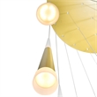 CWI Lighting Andes Contemporary Metal LED Multi Light Pendant in Satin Gold
