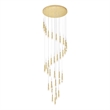 CWI Lighting Andes Contemporary Metal LED Multi Light Pendant in Satin Gold