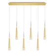 CWI Lighting Andes Contemporary Metal LED Pool Table Light in Satin Gold