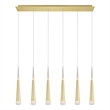 CWI Lighting Andes Contemporary Metal LED Pool Table Light in Satin Gold