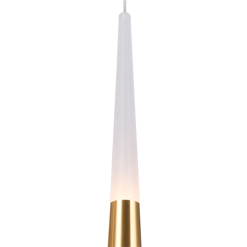 CWI Lighting AndesContemporary Metal LED Down Mini Pendant in Satin Gold