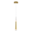 CWI Lighting AndesContemporary Metal LED Down Mini Pendant in Satin Gold