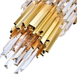 CWI Lighting Deco 4 Light Down Contemporary Metal Mini Chandelier in Gold
