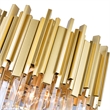 CWI Lighting Deco 4 Light Down Contemporary Metal Chandelier in Gold