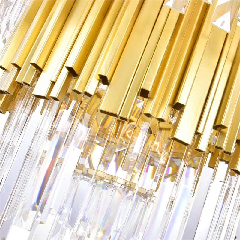CWI Lighting Deco 12 Light Down Contemporary Metal Chandelier in Gold