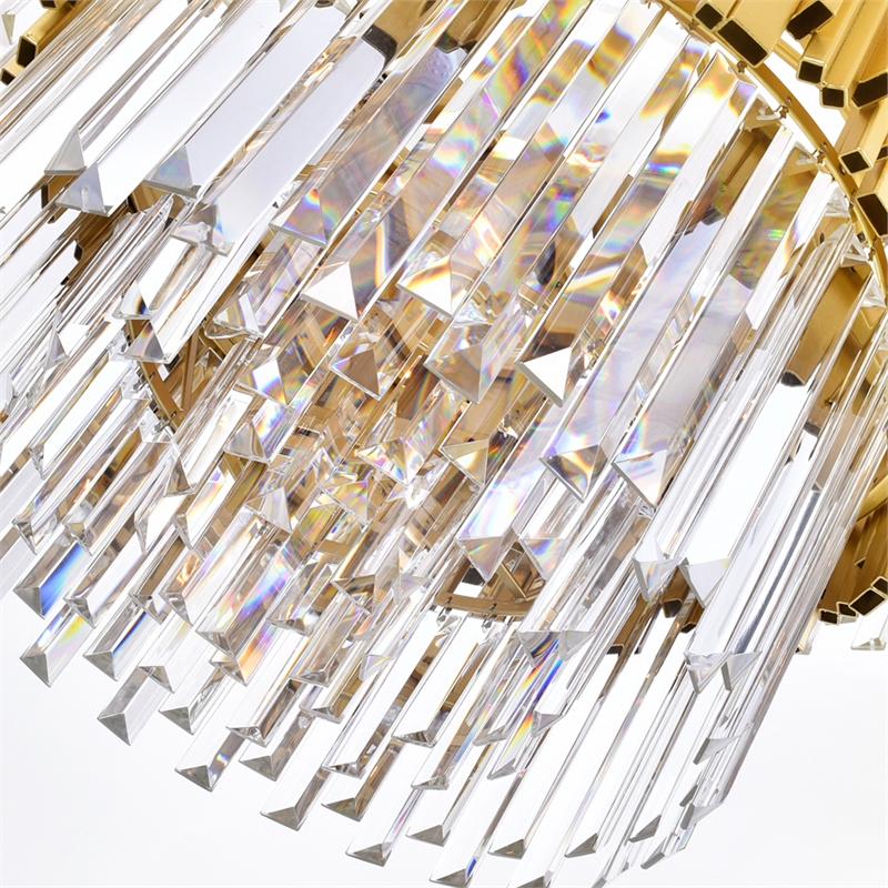 CWI Lighting Deco 12 Light Down Contemporary Metal Chandelier in Gold