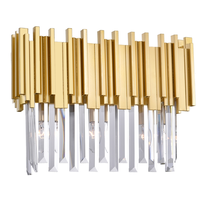 CWI Lighting Deco 3 Light Contemporary Metal Vanity Light in Medallion Gold