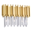 CWI Lighting Deco 3 Light Contemporary Metal Vanity Light in Medallion Gold