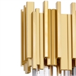 CWI Lighting Deco 3 Light Contemporary Metal Vanity Light in Medallion Gold