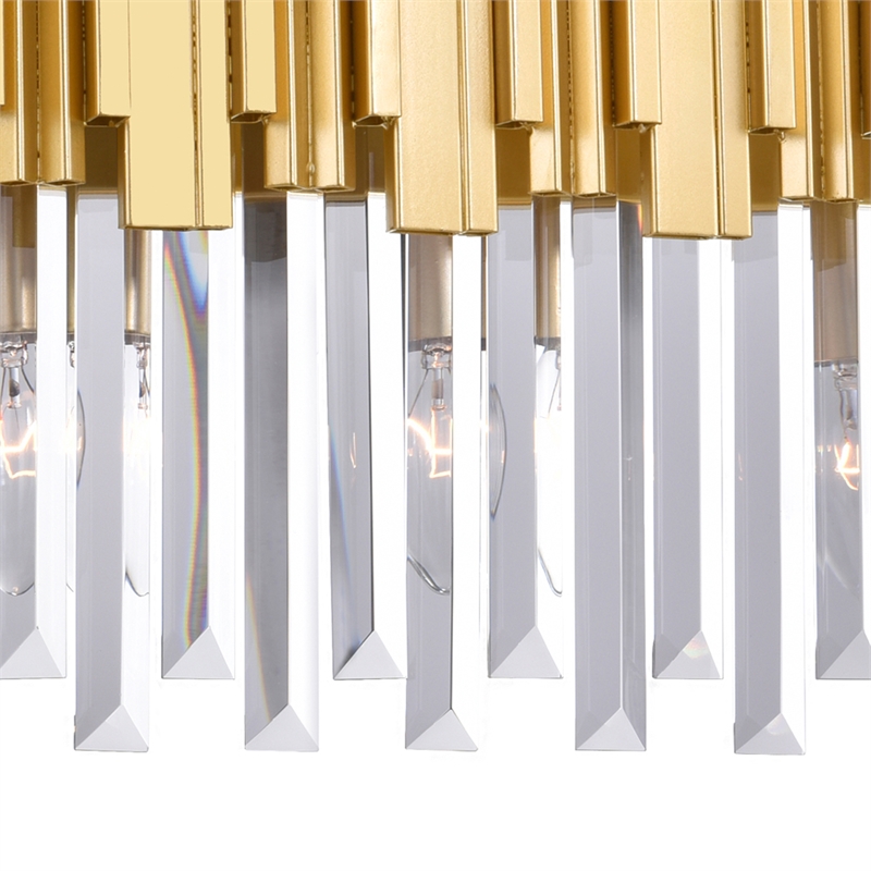 CWI Lighting Deco 3 Light Contemporary Metal Vanity Light in Medallion Gold