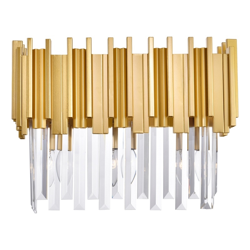 CWI Lighting Deco 3 Light Contemporary Metal Vanity Light in Medallion Gold