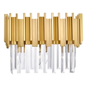 CWI Lighting Deco 3 Light Contemporary Metal Vanity Light in Medallion Gold