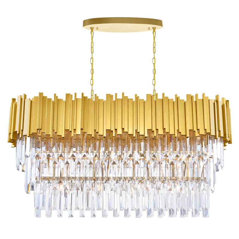 CWI Lighting Deco 9 Light Contemporary Metal Pool Table Light in Medallion Gold