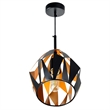CWI Lighting Oxide 1 Light Down Contemporary Metal Mini Pendant in Black/Copper
