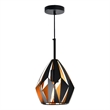 CWI Lighting Oxide 1 Light Down Contemporary Metal Mini Pendant in Black/Copper