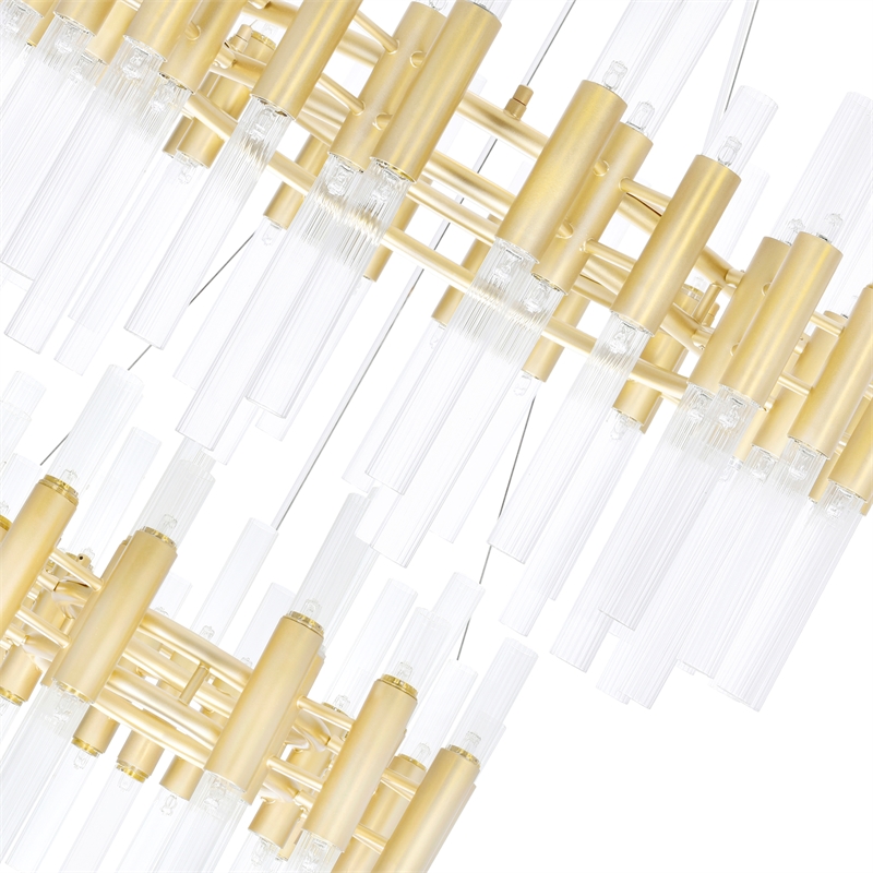 CWI Lighting Orgue 123 Light Metal Chandelier with Dimmer in Satin Gold