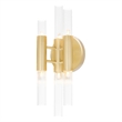 CWI Lighting Orgue 6 Light Transitional Metal Wall Sconce in Satin Gold