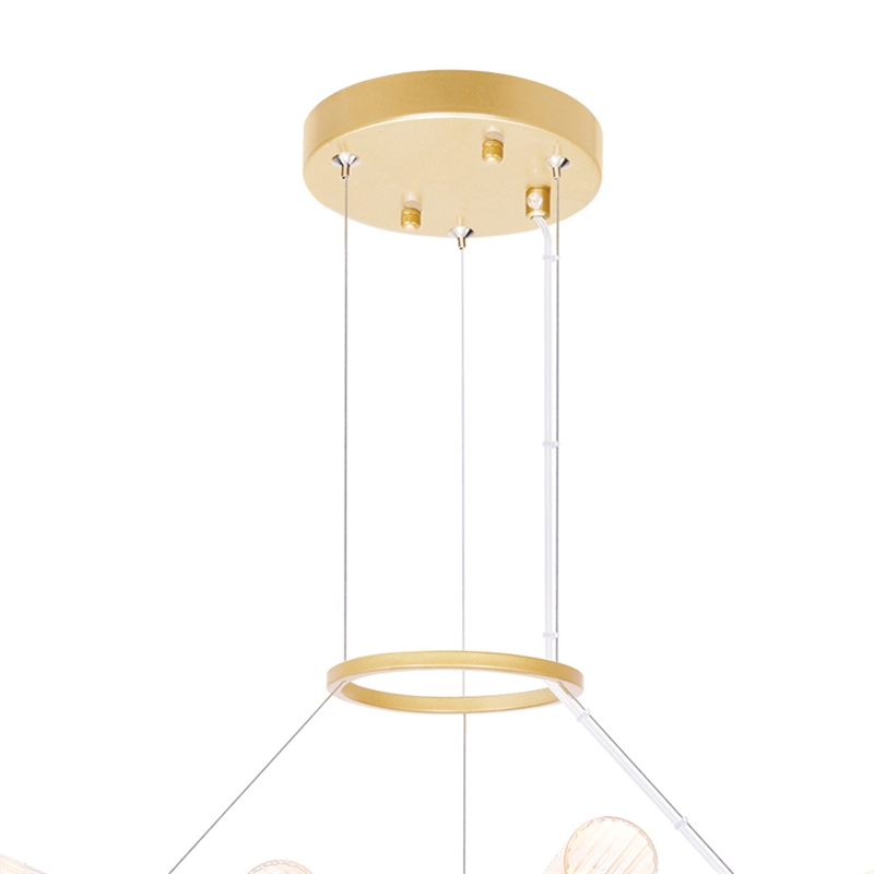 CWI Lighting Collar 21 Light Contemporary Metal Chandelier in Satin Gold