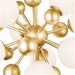 CWI Lighting Element 8 Light Contemporary Metal Chandelier in Sun Gold