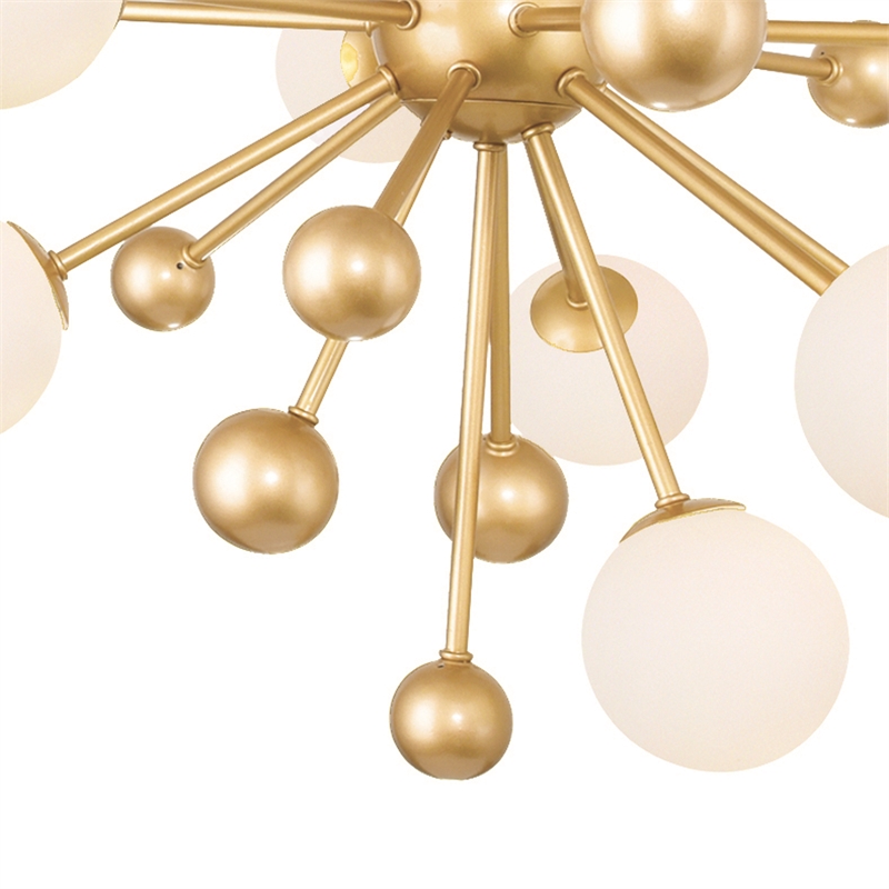 CWI Lighting Element 8 Light Contemporary Metal Chandelier in Sun Gold
