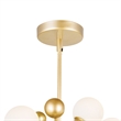 CWI Lighting Element 8 Light Contemporary Metal Chandelier in Sun Gold