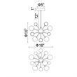 CWI Lighting Element 8 Light Contemporary Metal Chandelier in Sun Gold