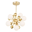 CWI Lighting Element 8 Light Contemporary Metal Chandelier in Sun Gold