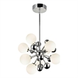CWI Lighting Element 8 Light Contemporary Metal Chandelier in Nickel