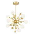 CWI Lighting Element 11 Light Contemporary Metal Chandelier in Sun Gold
